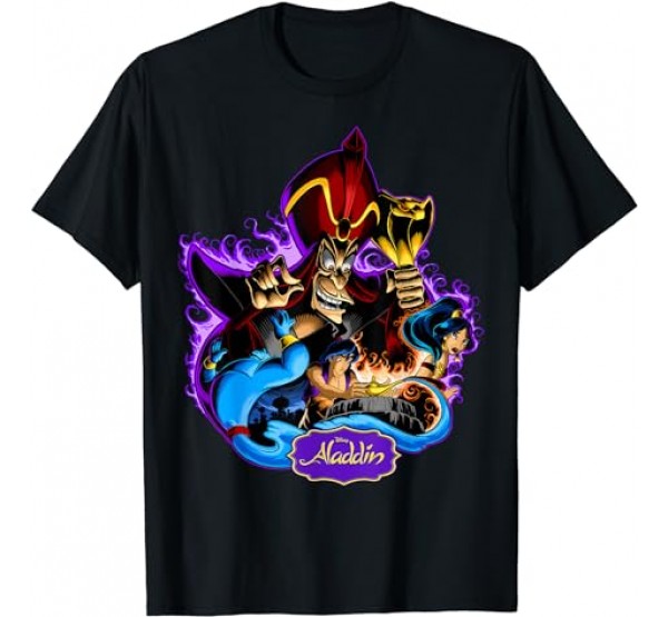 Disney Aladdin Main Cast Collage Portrait Logo T-Shirt